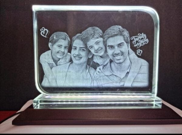 2D Half Rounded Rectangle Crystal (2x7x1.2cm) - Image 3