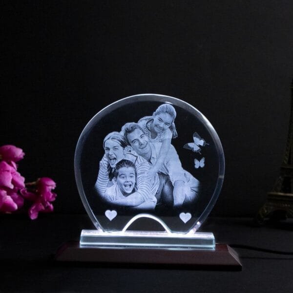 2D Moon Shape Crystal Size: 10.5x10.5x1.2cm - Image 3