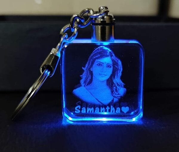 2D Square Shape Crystal keychain - Image 2