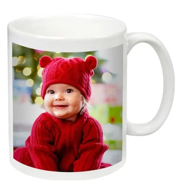 Custom promotional mug with company logo for corporate gifts" Branded ceramic mug with business logo for marketing"